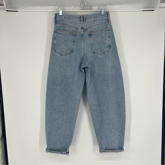 Agolde Balloon Baggy Leg Mid Rise Light Wash Classic Bohemian Denim Jeans 27 - Picture 5 of 7